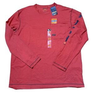 Ariat Rebar Workman Logo T-Shirt Mens XL Red NWT Long Sleeve Pocket 10023522